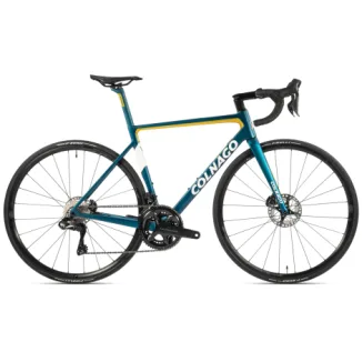 Colnago V3 Disc Ultegra Di2 Carbon Road Bike - 2023 - Blue / Gold Lens / White / 50cm / Sloping