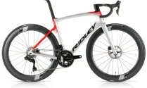Ridley Noah Fast Disc Dura Ace Di2 SC55 Carbon Road Bike - Silver / Red / Large