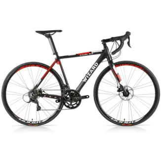 Wizard Lighting 3.3 Disc Sora Road Bike - Black / Red / White / 54cm