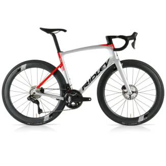 Ridley Noah Fast Disc Ultegra Di2 SC55 Carbon Custom Road Bike - Silver / Red / Medium