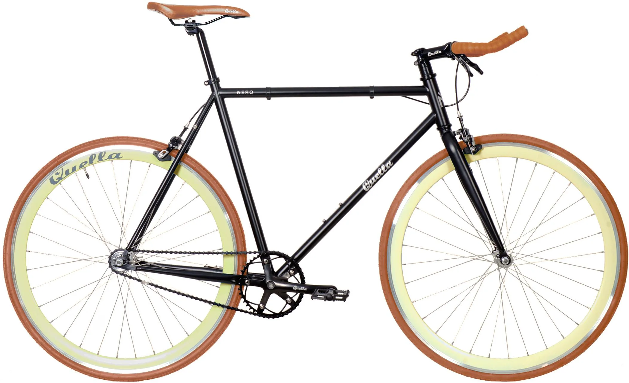 Quella Nero Fixie Bike - Cappuccino - L Frame