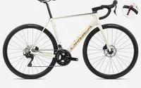 Orbea Orca M30 Road Bike 2024 Ivory White Burgundy/Vulcano