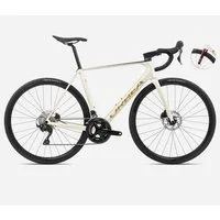 Orbea Orca M30 Road Bike 2024 Ivory White Burgundy/Vulcano