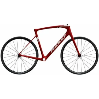 Ridley Fenix Disc 105 Carbon Road Bike - Candy Red Metallic  / White / Battleship Grey / S