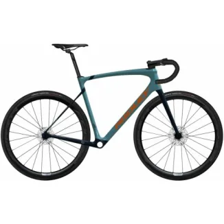 Ridley Fenix SLiC 105 DI2 Carbon Road Bike - Silver / Dark Denim metallic / Orange / S