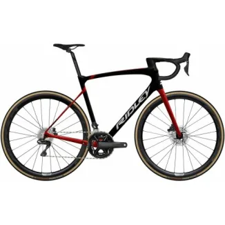 Ridley Fenix SLiC Ultegra DI2 Carbon Road Bike - 2022 - Black / White / Candy Red Metallic  / M