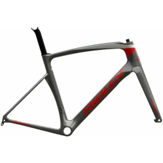 Ridley Noah Disc Rival AXS Carbon Road Bike - 2023 - Anthracite Metallic / Silver / Red / L
