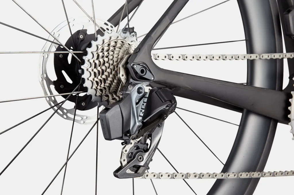 how many gears should a road bike have - picture of cassette on rear of bike
