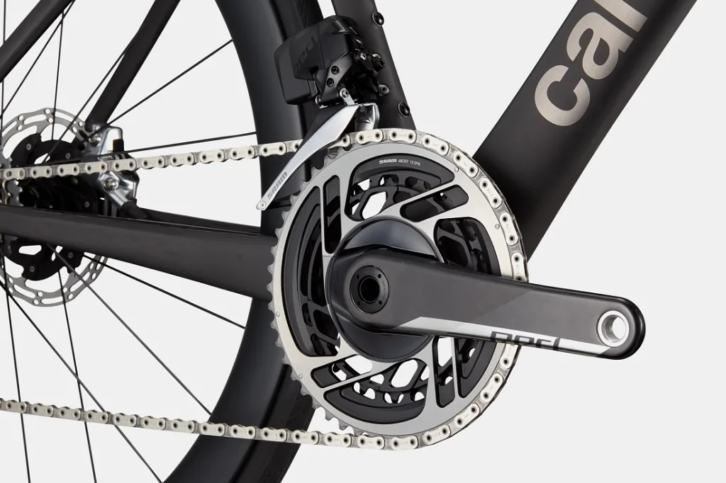 how many gears should a road bike have - photo of crank with chain