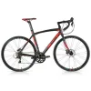 Wizard Spark 2.7 Disc Road Bike Black / Red / 56cm