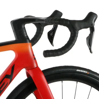 Ridley falcn rs ultegra di2 levanto carbon road bike black / red / orange / medium