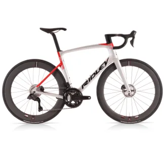 Ridley noah fast disc ultegra di2 50|65 carbon custom road bike silver / red / medium