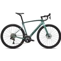 Specialized roubaix sl8 carbon road bike 2026 58cm gloss fjord metallic/white pearl fade/emerald metallic