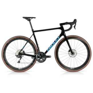 Ridley Helium Disc Ultegra Levento Carbon Road Bike Black / Belgian Blue / Medium